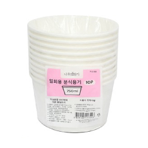 일회용 분식용기 750ml 10개입
