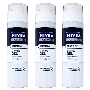 니베아 가볍고 풍부한 거품 면도 쉐이빙젤 200ml 3개