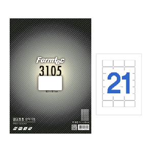 폼텍)잉크젯용광택라벨(PS-3105/10매/21칸)