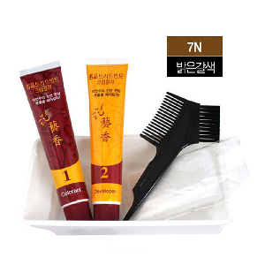 적하수오 감초 한방추출물 새치머리 한방헤어칼라 7N