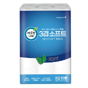 ★할인_깨끗한나라)3겹데코소프트화장지(27M×30롤)