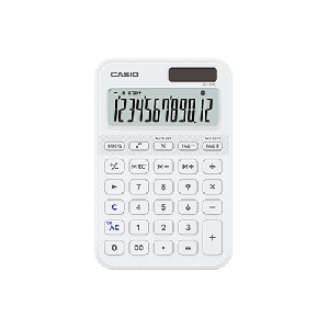 카시오)계산기(MS-20YC/화이트/12자리)