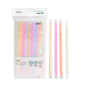 개별포장 롱 자바라빨대 50P