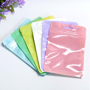 마카롱 파스텔 지퍼백 10.5x15cm 퓨어화이트 1p