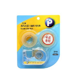 프린텍)크리스탈테이프 오피스팩(2+1/CA1830-3/18*30m)