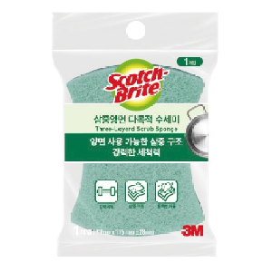 3M)3중 양면 다목적수세미(MD-100DB)