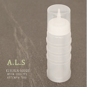 계량컵 겸용 뚜껑 소스병 소 300ml