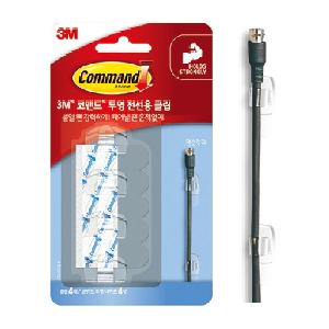 3M)코맨드 탈부착식벽걸이(다용도 훅/17017/중/전선용)