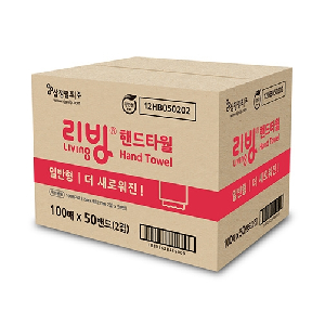 ★할인_삼정펄프)리빙핸드타올 일반형(100매×50팩)