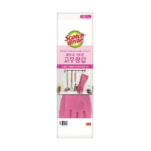3M)황토·숯 고리형고무장갑(대)