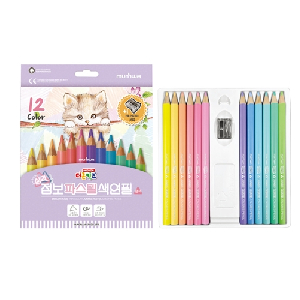 문화)점보 파스텔 색연필(12색)