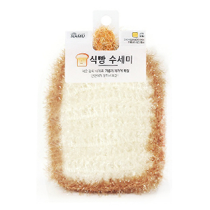 반짝이 아크릴 수세미 식빵