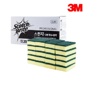 3M)다목적 스펀지 수세미(SL86/벌크/20개입)