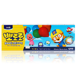 크린랩 뽀로로 슬라이딩지퍼백(소)20x16x12매