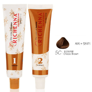 헤나추출물 손상최소화 간편사용 고농도 헤어칼라 5C