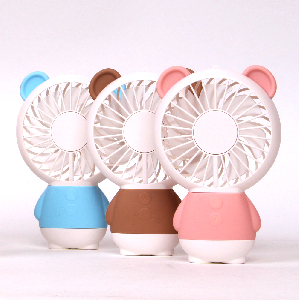 LED RAINBOW 핸디선풍기 곰 휴대용선풍기