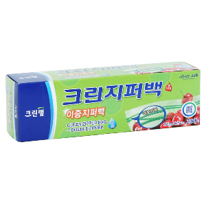 크린랩 이중지퍼백 22cm x 25cm 20매입