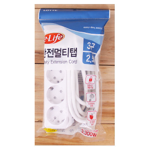 롯데스위치멀티탭3구2.5m