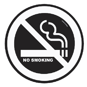 아트사인)NO SMOKING(화이트)0021(지름138)