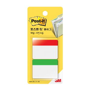 3M)포스트-잇 플래그 파일,바인더용(686F-2RG/빨강,초록)