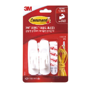 3M)코맨드 탈부착식벽걸이(다용도 훅/17001/중)