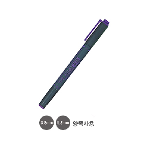 ⓓ제브라)옵텍스 형광펜(양쪽사용:3.8mm/0.8mm/보라)