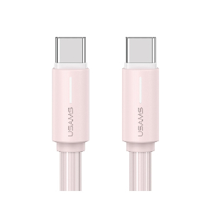 유삼스)60W C to C 바이컬러 고속 충전/데이터케이블 1m 핑크