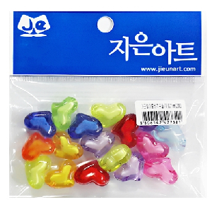 아크릴이중비즈(하트21mm)