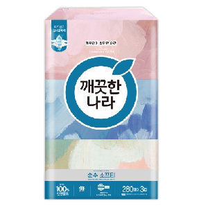 ★할인_깨끗한나라)순수소프티 미용티슈(280매×3개입)