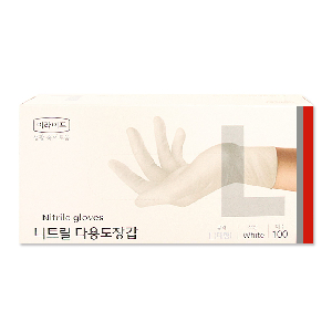 이라이프 니트릴장갑 L 100매 화이트