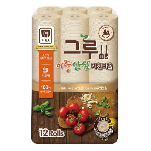 삼정펄프)그루 이중안심 키친타올 120매×12롤
