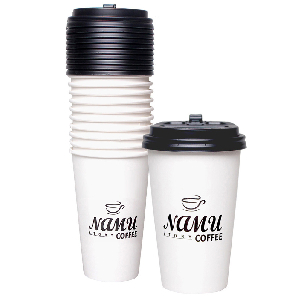 일회용핫컵 뚜껑세트 16oz 10개입 화이트