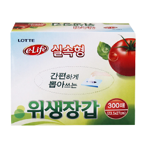 롯데위생장갑(실속형)23.5x27x300매