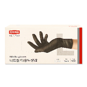 이라이프 니트릴장갑 L 100매 블랙