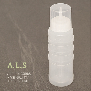 계량컵 겸용 뚜껑 소스병 중 400ml