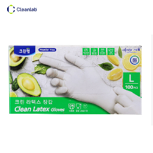크린랩 크린 라텍스 장갑 100개입 L