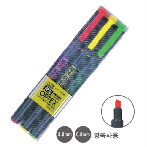 ⓓ제브라)옵텍스 형광펜 3색세트