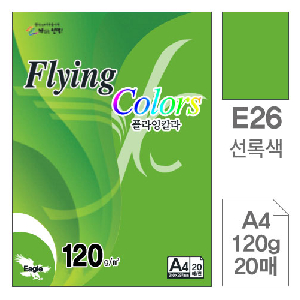 삼원)플라잉칼라(E26.선록색/A4/120g/20매)