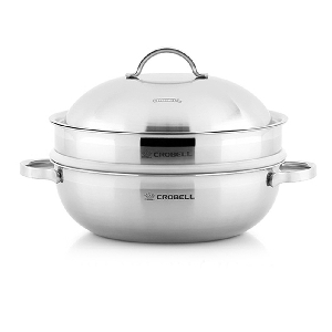 크로벨 통3중 파티웍 찜솥 30cm