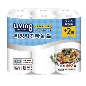삼정펄프)리빙안심 키친타올 115매×6입