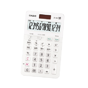 카시오)계산기(JS-40B-WE/화이트/14자리)